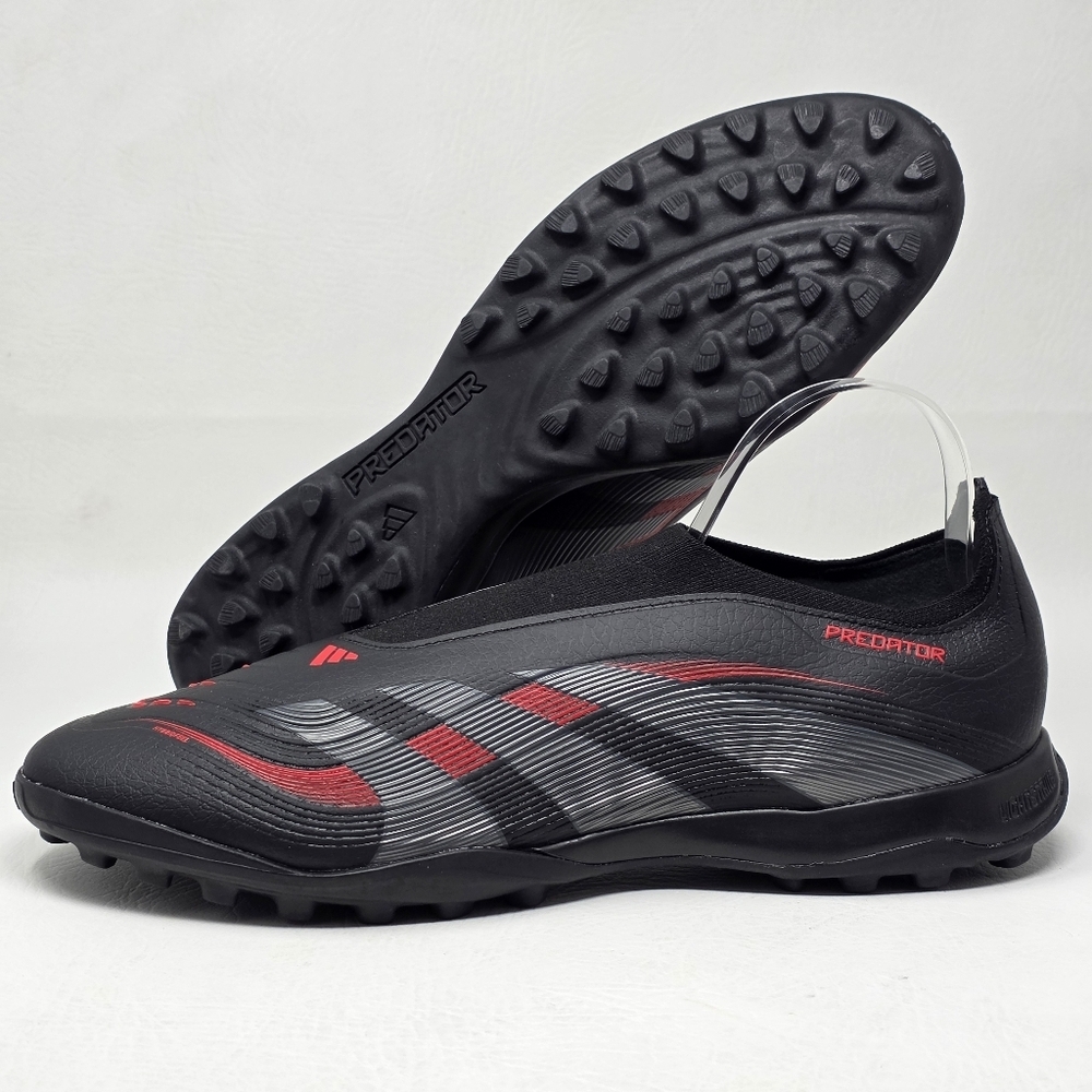 Adidas Men's Predator League Laceless Turf Soccer Size 13.5 Black ID3823 NEW